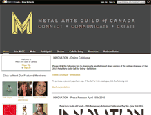 Tablet Screenshot of metalartsguild.ca